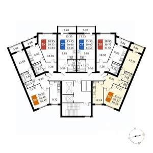 2-к квартира, вторичка, 59м2, 6/17 этаж