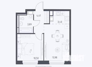 1-к квартира, вторичка, 36м2, 12/12 этаж