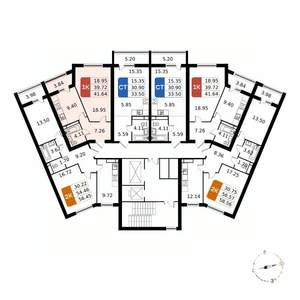 1-к квартира, вторичка, 42м2, 9/17 этаж