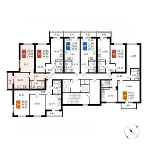 1-к квартира, вторичка, 47м2, 14/17 этаж