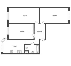 3-к квартира, вторичка, 80м2, 16/17 этаж
