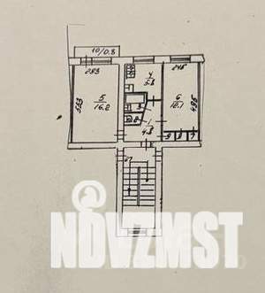 2-к квартира, вторичка, 43м2, 3/5 этаж