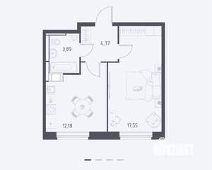 1-к квартира, вторичка, 38м2, 12/12 этаж