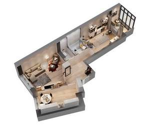 2-к квартира, вторичка, 56м2, 3/17 этаж