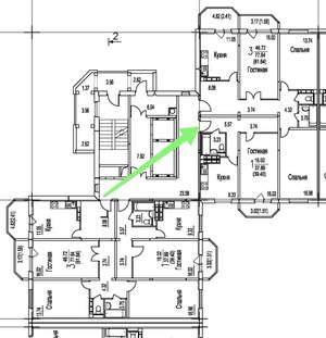 1-к квартира, сданный дом, 39м2, 5/17 этаж