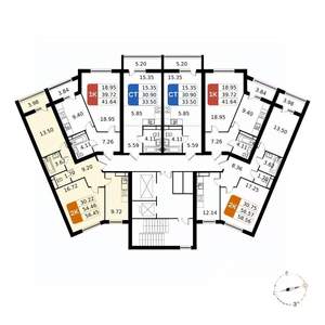 2-к квартира, вторичка, 56м2, 5/17 этаж