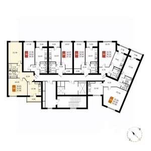 2-к квартира, вторичка, 57м2, 4/17 этаж