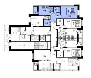 1-к квартира, вторичка, 47м2, 1/12 этаж