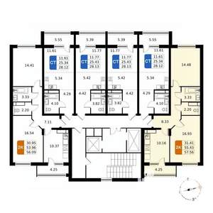 2-к квартира, вторичка, 58м2, 13/17 этаж