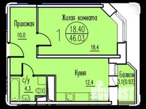 1-к квартира, вторичка, 34м2, 11/17 этаж