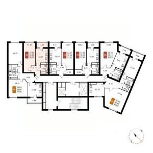 1-к квартира, строящийся дом, 36м2, 6/17 этаж