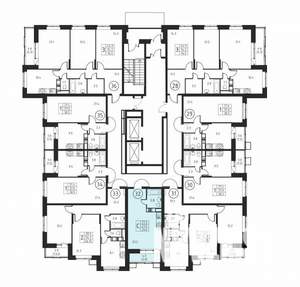 1-к квартира, строящийся дом, 39м2, 2/12 этаж