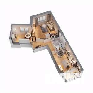 2-к квартира, вторичка, 64м2, 4/17 этаж