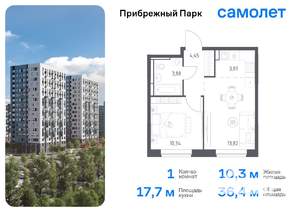 1-к квартира, вторичка, 36м2, 5/17 этаж