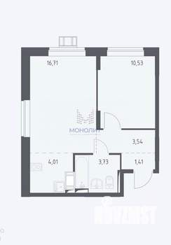 1-к квартира, вторичка, 40м2, 9/17 этаж