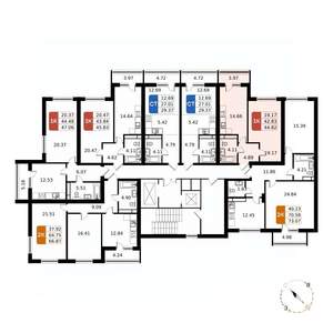 1-к квартира, вторичка, 45м2, 11/17 этаж