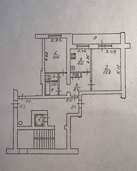 2-к квартира, вторичка, 52м2, 5/9 этаж