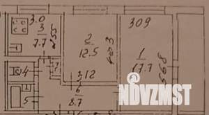 2-к квартира, вторичка, 50м2, 5/9 этаж