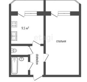 1-к квартира, вторичка, 38м2, 9/14 этаж