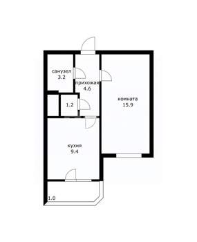 1-к квартира, вторичка, 35м2, 9/17 этаж