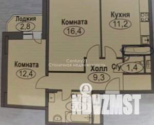 2-к квартира, вторичка, 58м2, 2/17 этаж