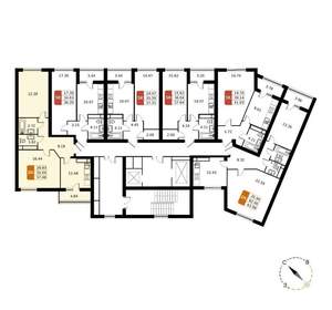 2-к квартира, вторичка, 57м2, 10/17 этаж