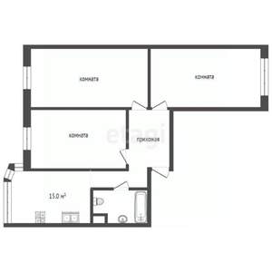 3-к квартира, вторичка, 80м2, 16/17 этаж