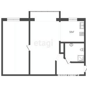 2-к квартира, вторичка, 43м2, 3/4 этаж