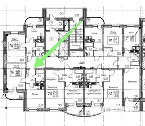 1-к квартира, сданный дом, 41м2, 7/17 этаж