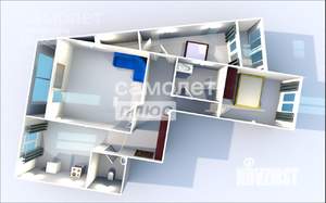 3-к квартира, вторичка, 71м2, 14/17 этаж