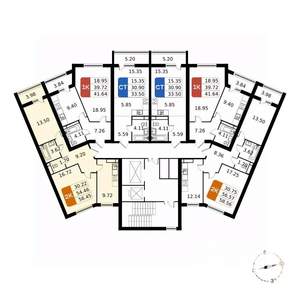 2-к квартира, вторичка, 56м2, 13/17 этаж