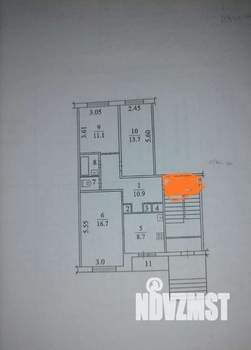 3-к квартира, вторичка, 67м2, 1/5 этаж